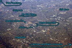 View of Silicon Valley from an airplane.