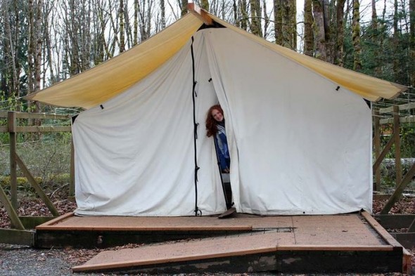 Platform tent