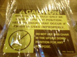 Highchair warning