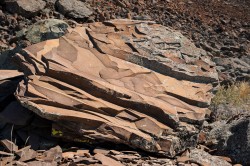 Large shale boulder